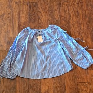 Blue Striped Women's Top